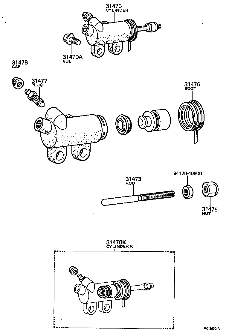  HILUX |  CLUTCH RELEASE CYLINDER