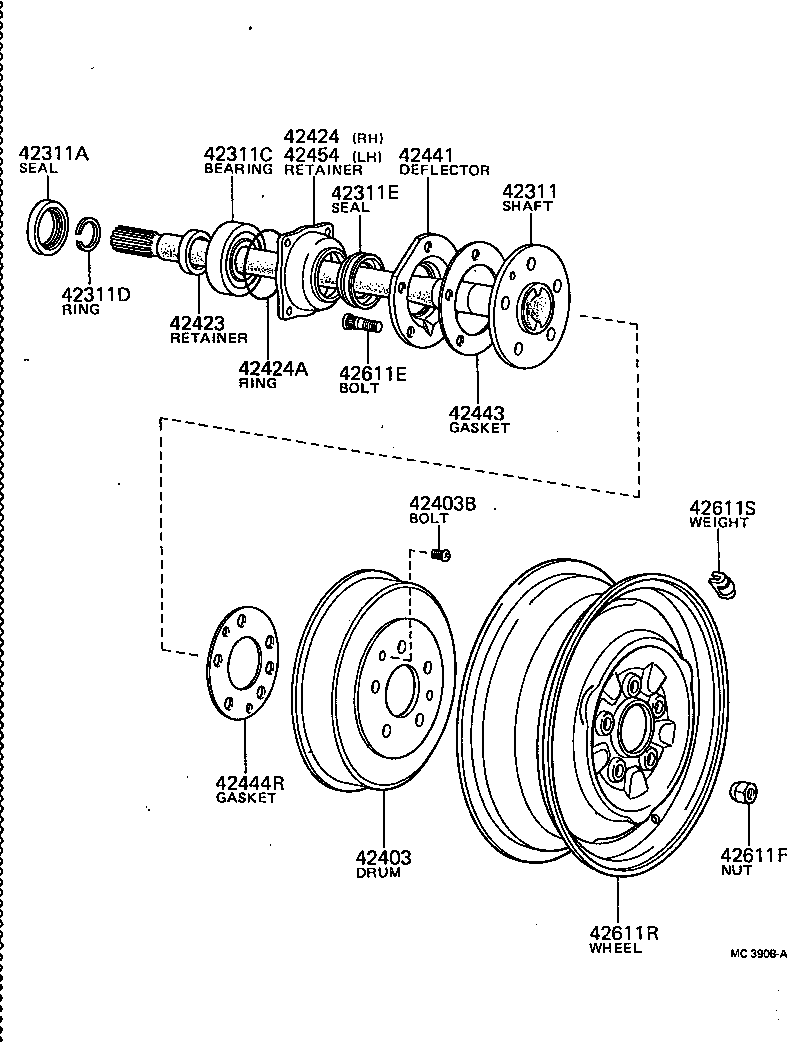  HILUX |  REAR AXLE SHAFT HUB