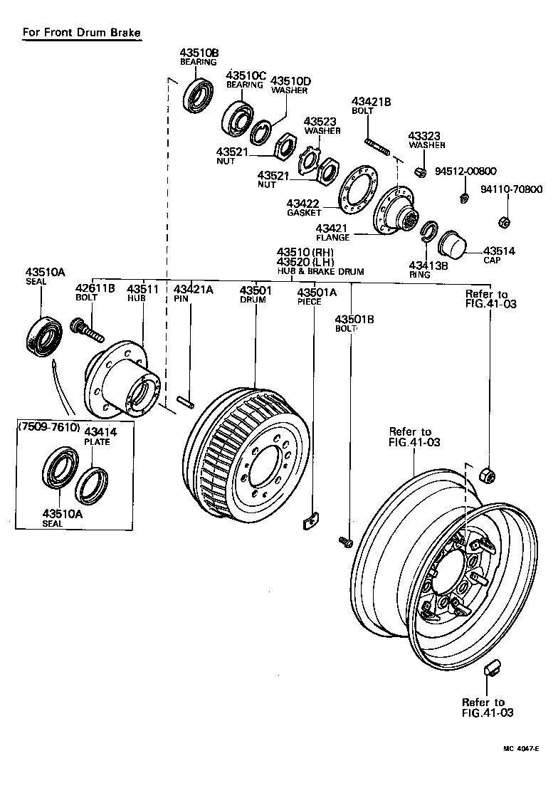  LAND CRUISER 40 45 55 |  FRONT AXLE HUB