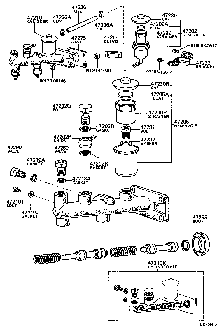  CARINA |  BRAKE MASTER CYLINDER