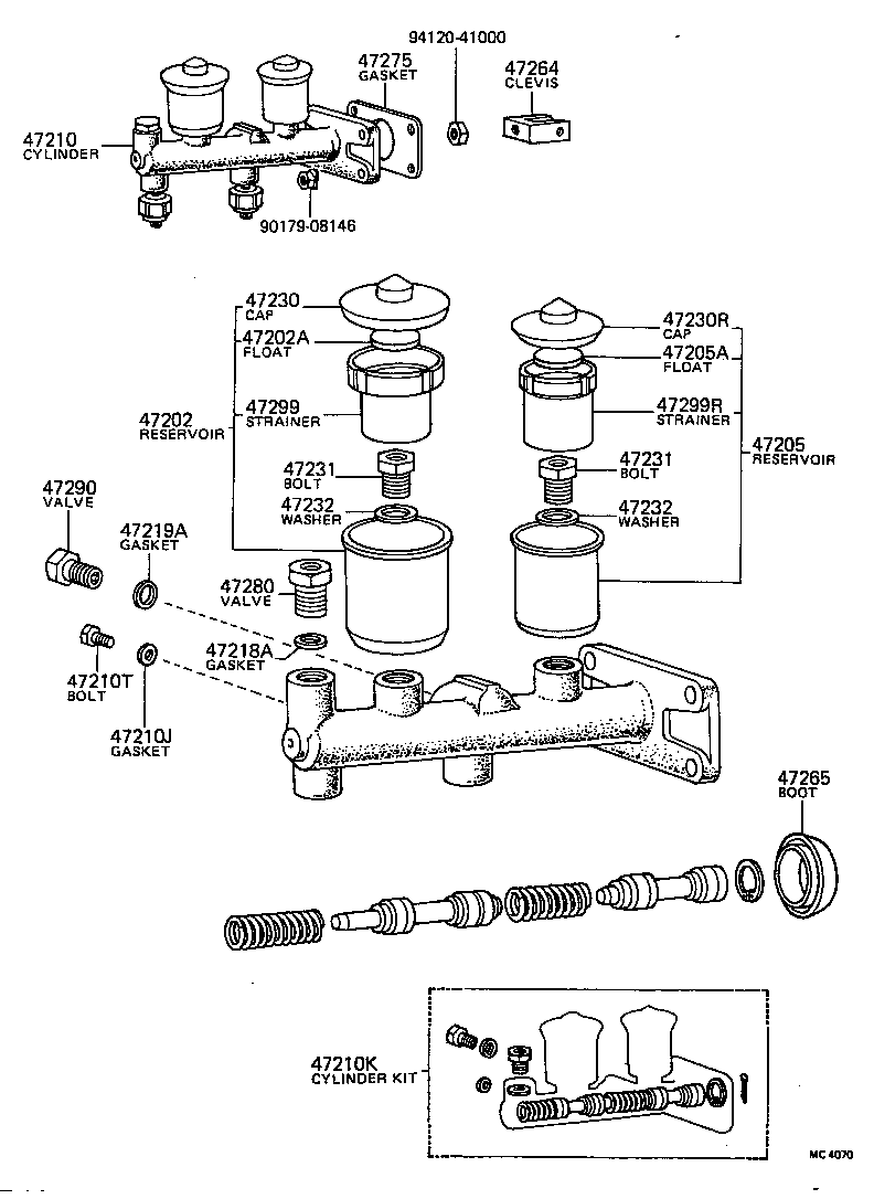  CARINA |  BRAKE MASTER CYLINDER