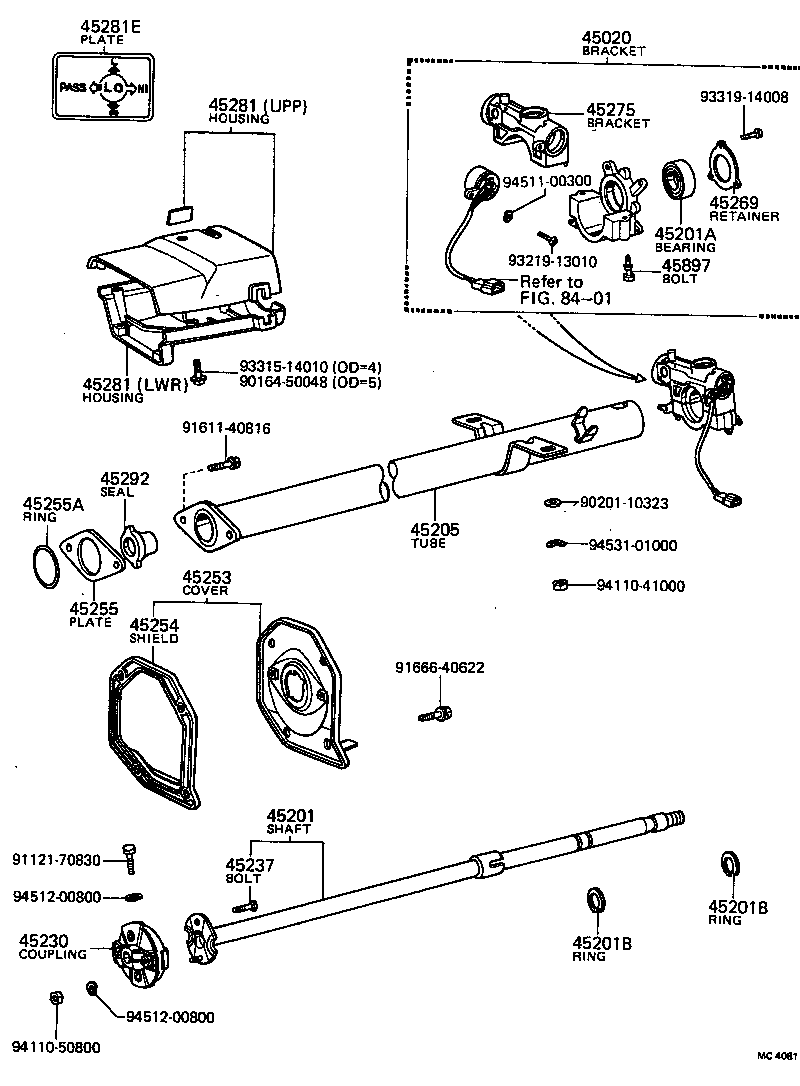  CARINA |  STEERING COLUMN SHAFT