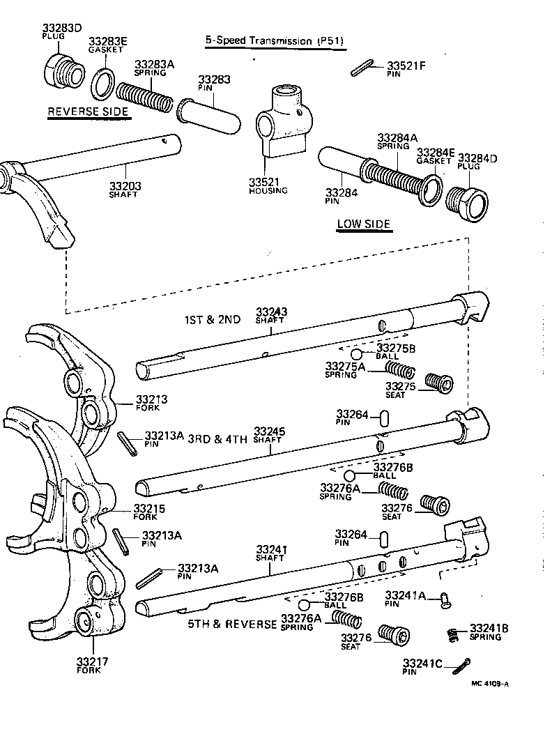  CELICA |  GEAR SHIFT FORK LEVER SHAFT MTM