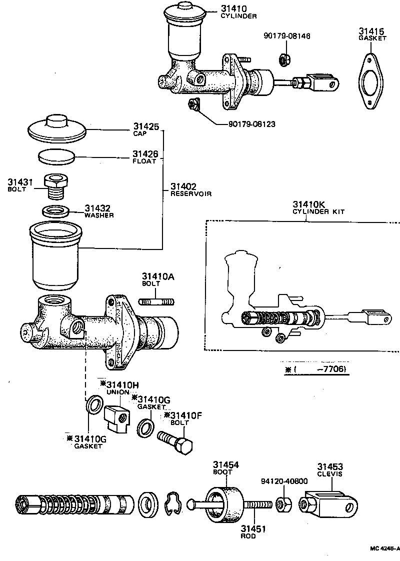  CARINA |  CLUTCH MASTER CYLINDER