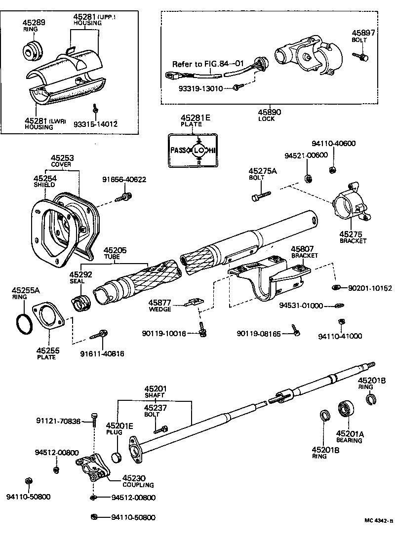  CARINA |  STEERING COLUMN SHAFT