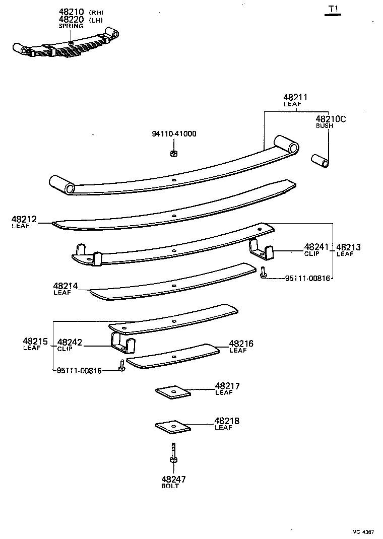  TOYOACE |  REAR SPRING SHOCK ABSORBER
