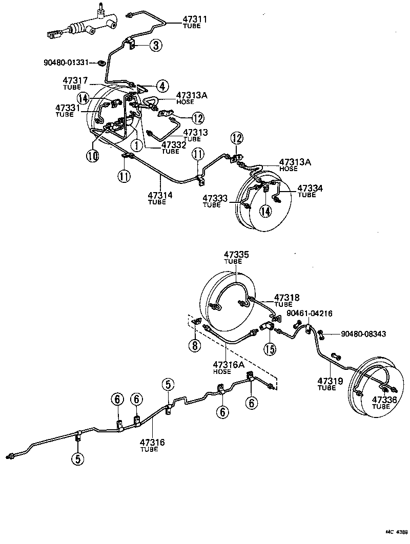  TOYOACE |  BRAKE TUBE CLAMP