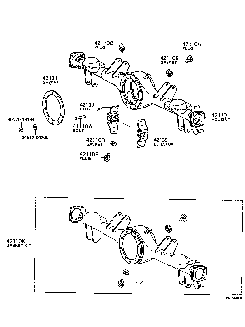  CARINA |  REAR AXLE HOUSING DIFFERENTIAL