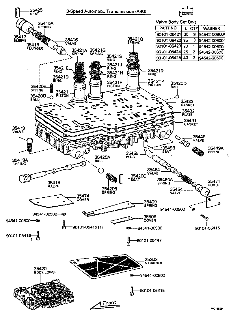  CARINA |  VALVE BODY OIL STRAINER ATM
