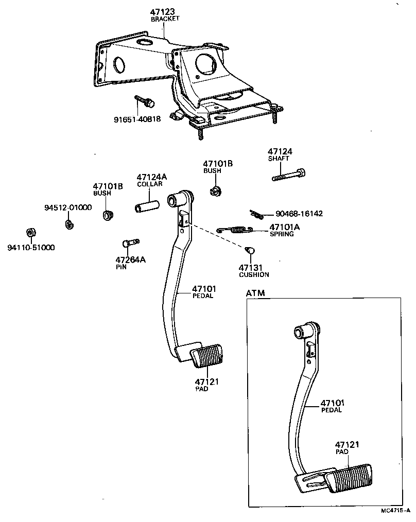  CRESSIDA |  BRAKE PEDAL BRACKET