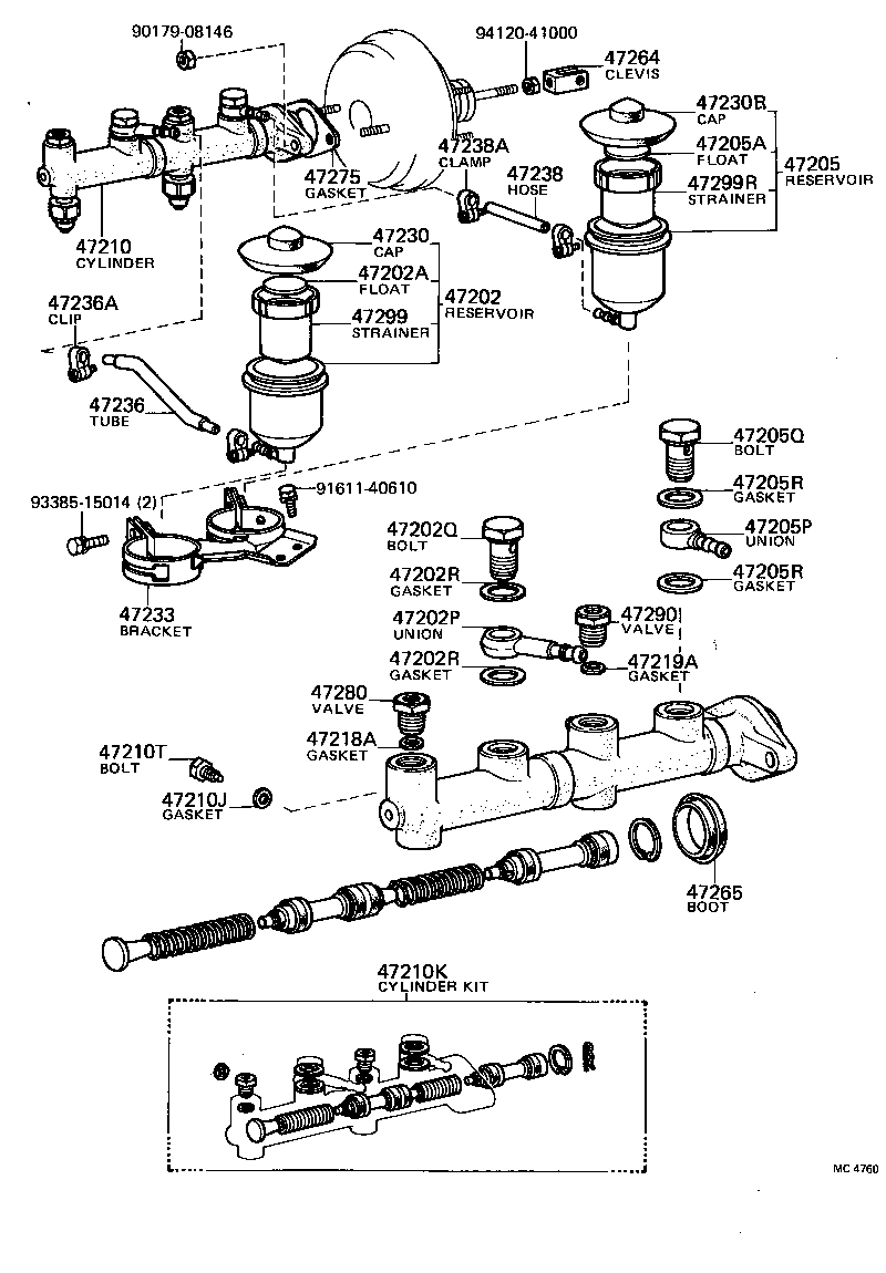  COROLLA TRUENO |  BRAKE MASTER CYLINDER