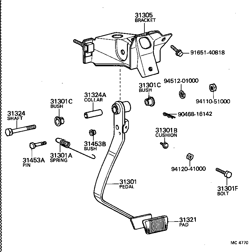  CRESSIDA |  CLUTCH PEDAL FLEXIBLE HOSE