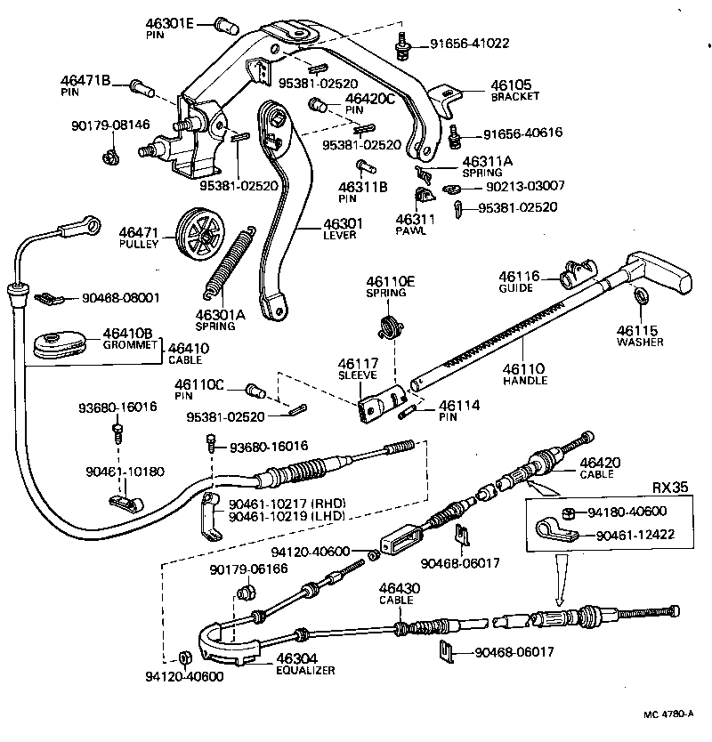  CRESSIDA |  PARKING BRAKE CABLE