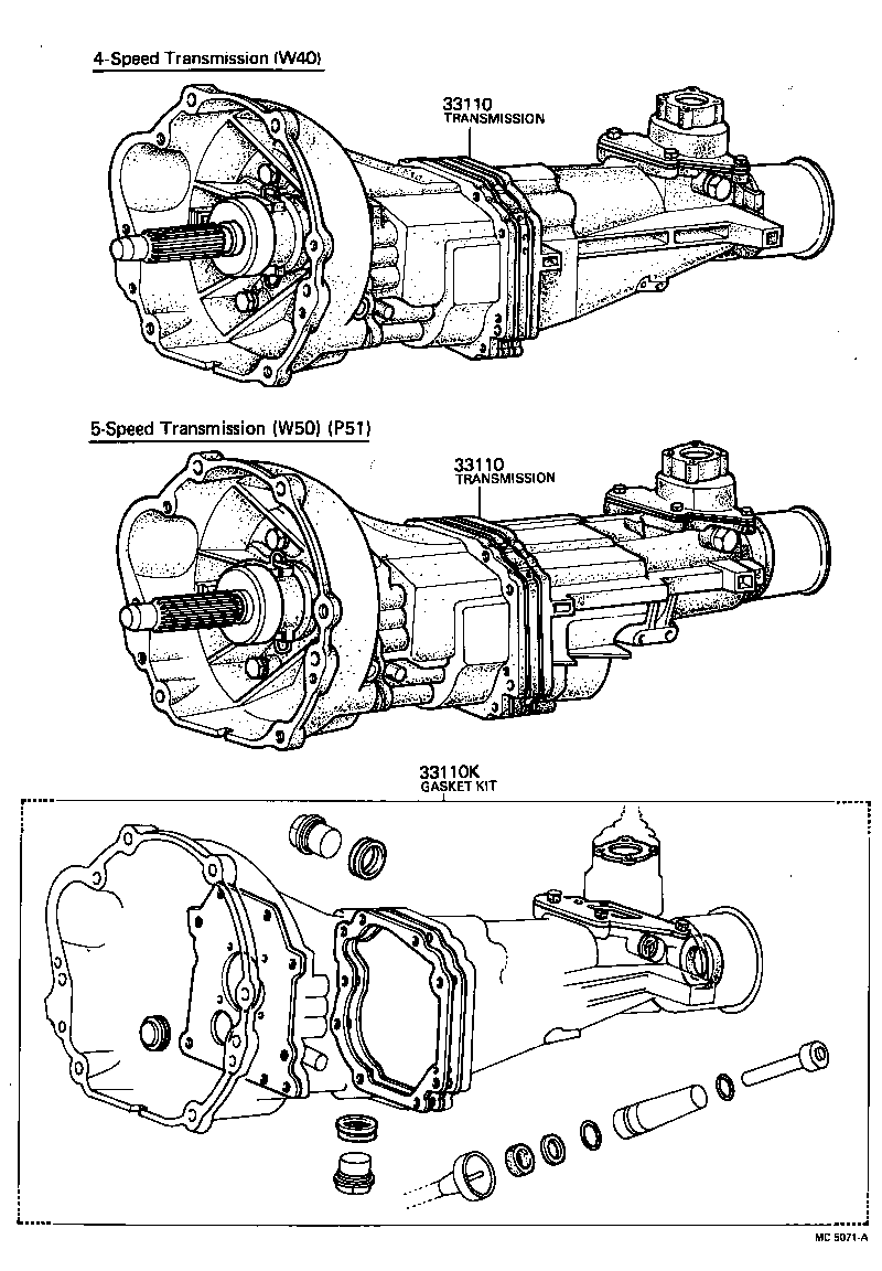 CELICA |  TRANSAXLE OR TRANSMISSION ASSY GASKET KIT MTM