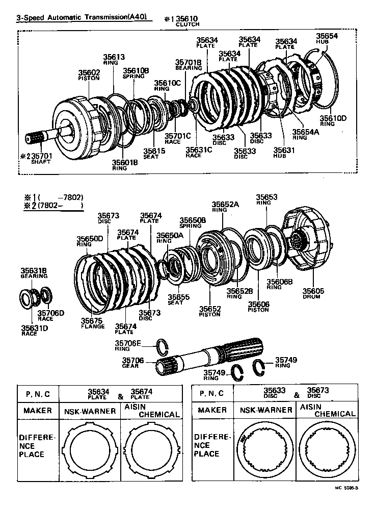  CELICA |  BRAKE BAND MULTIPLE DISC CLUTCH ATM