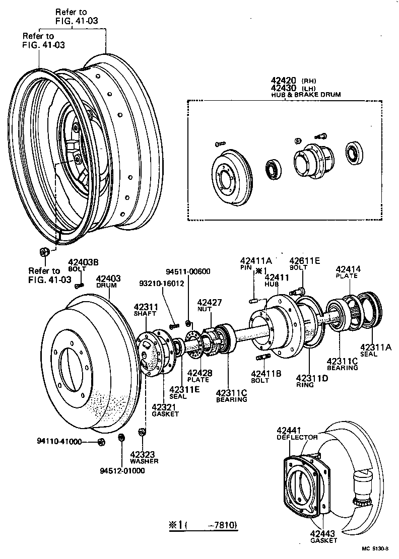  TOYOACE |  REAR AXLE SHAFT HUB