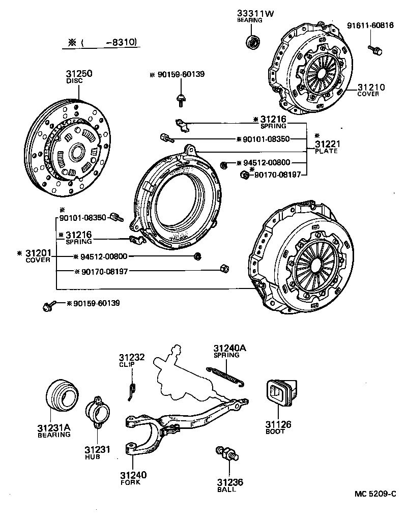  DYNA |  CLUTCH RELEASE FORK