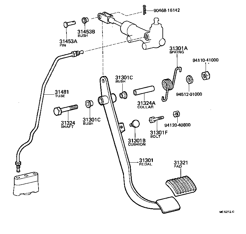  COASTER |  CLUTCH PEDAL FLEXIBLE HOSE