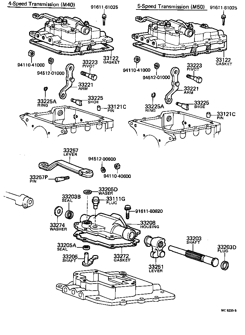  COASTER |  GEAR SHIFT FORK LEVER SHAFT MTM