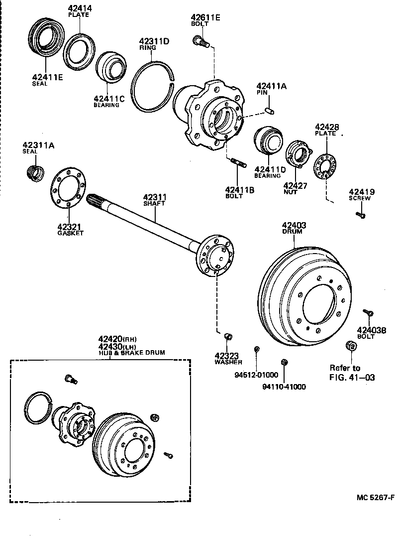  DYNA |  REAR AXLE SHAFT HUB