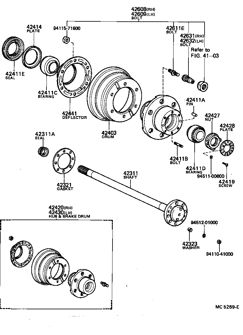  DYNA |  REAR AXLE SHAFT HUB