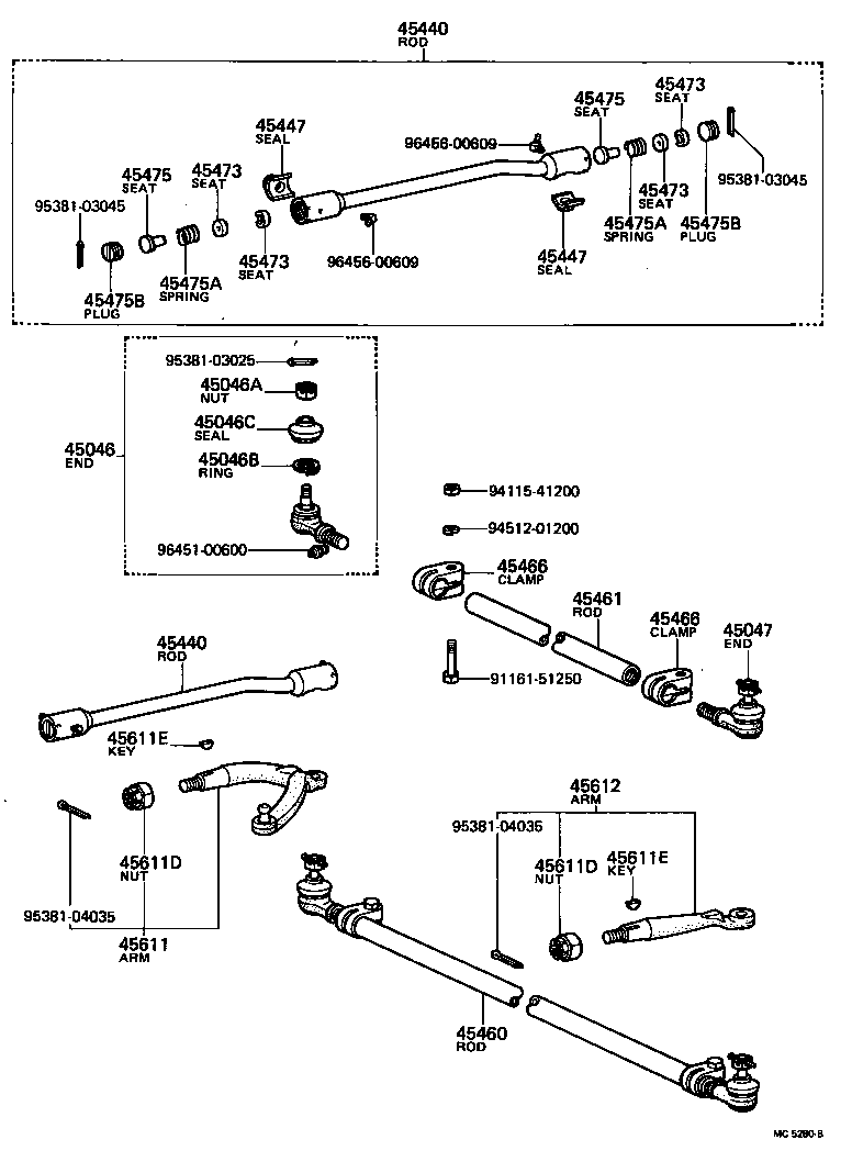  COASTER |  FRONT STEERING GEAR LINK