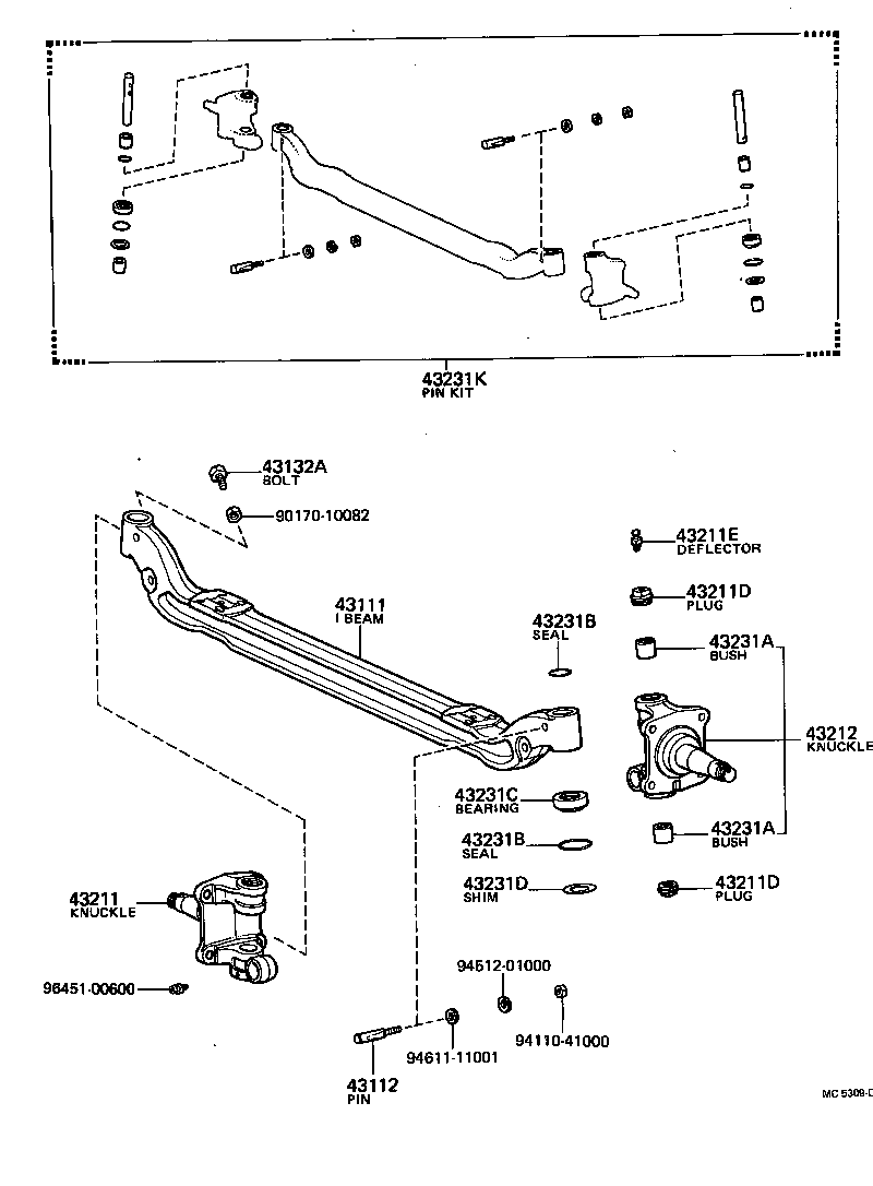  COASTER |  FRONT AXLE ARM STEERING KNUCKLE