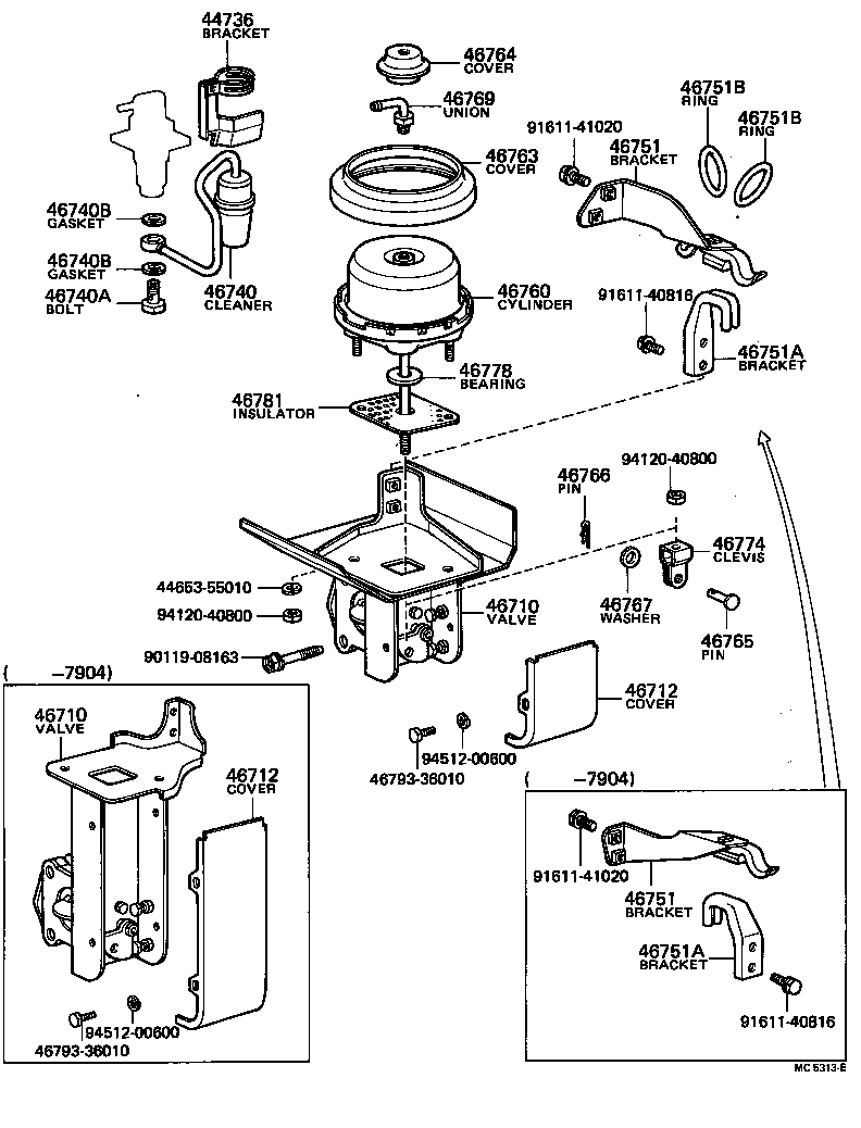  DYNA |  EXHAUST BRAKE ASSEMBLY VACUUM CYLINDER