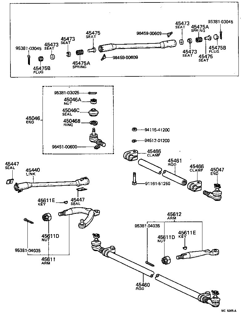  TOYOACE |  FRONT STEERING GEAR LINK