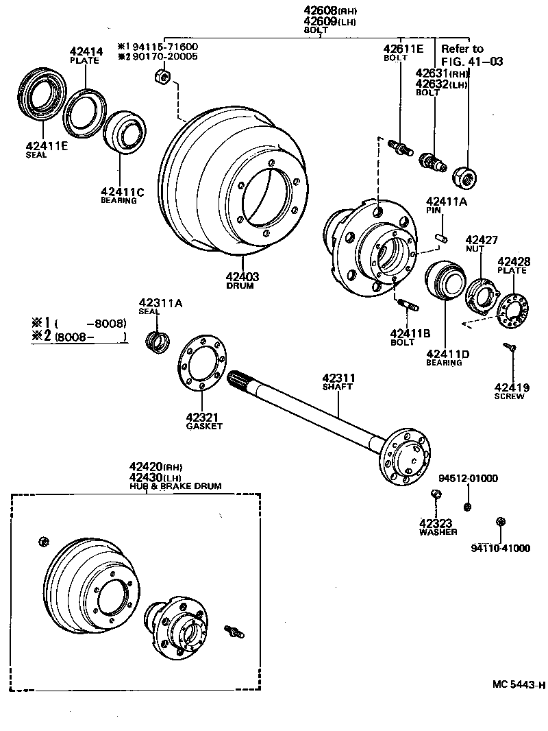  DYNA |  REAR AXLE SHAFT HUB