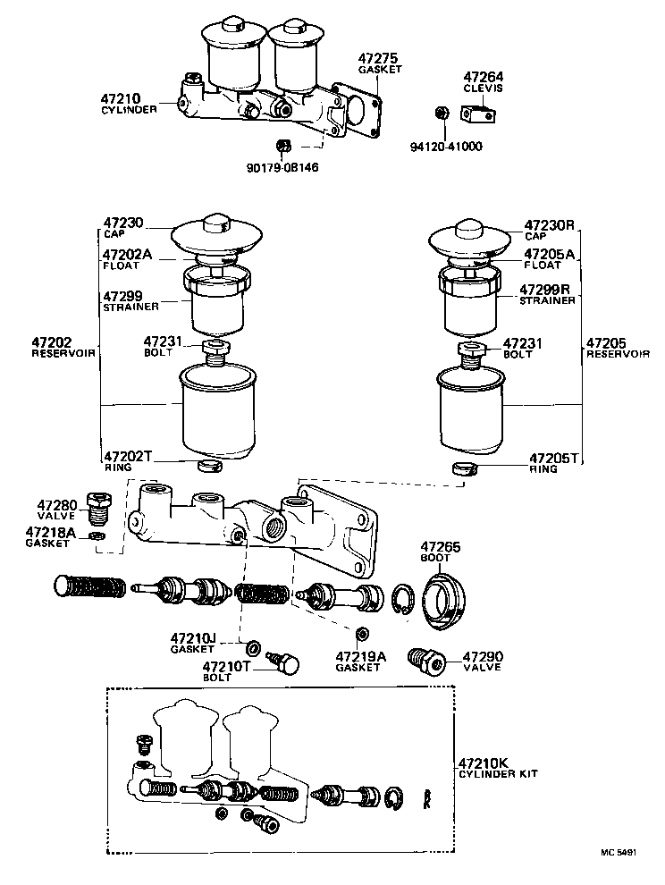  CARINA |  BRAKE MASTER CYLINDER