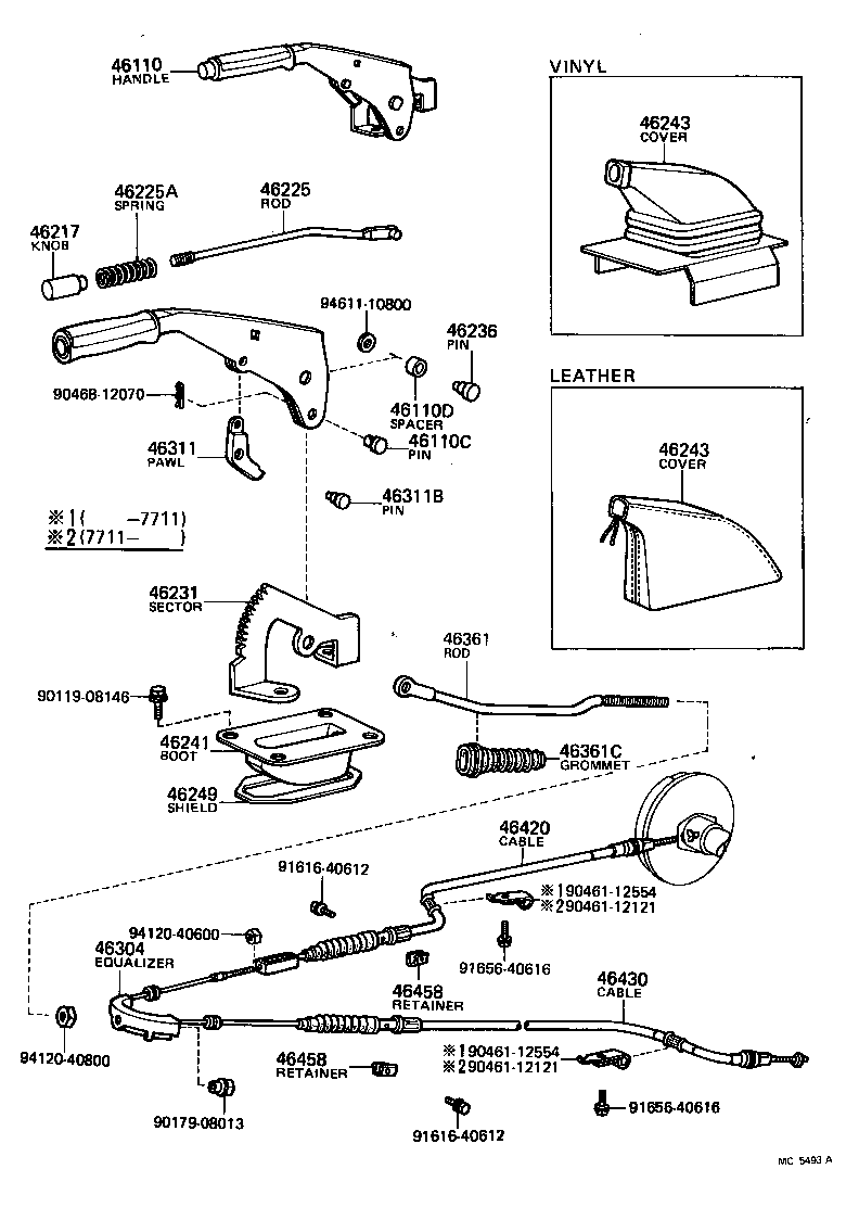  CELICA |  PARKING BRAKE CABLE