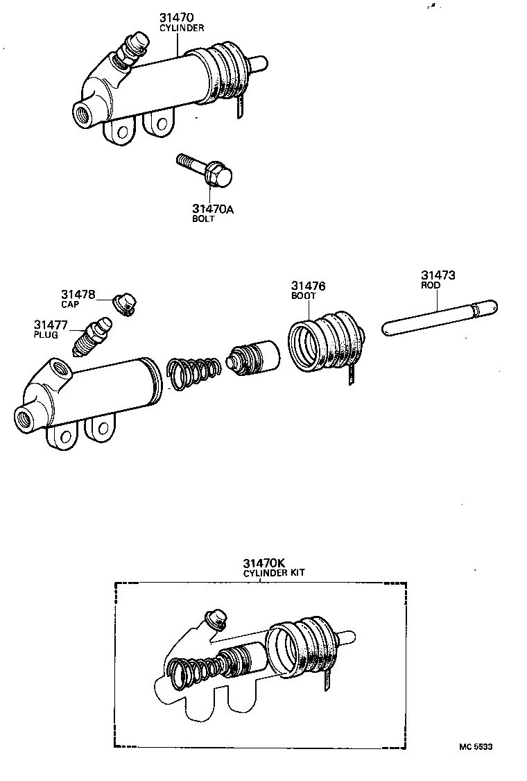  CRESSIDA |  CLUTCH RELEASE CYLINDER