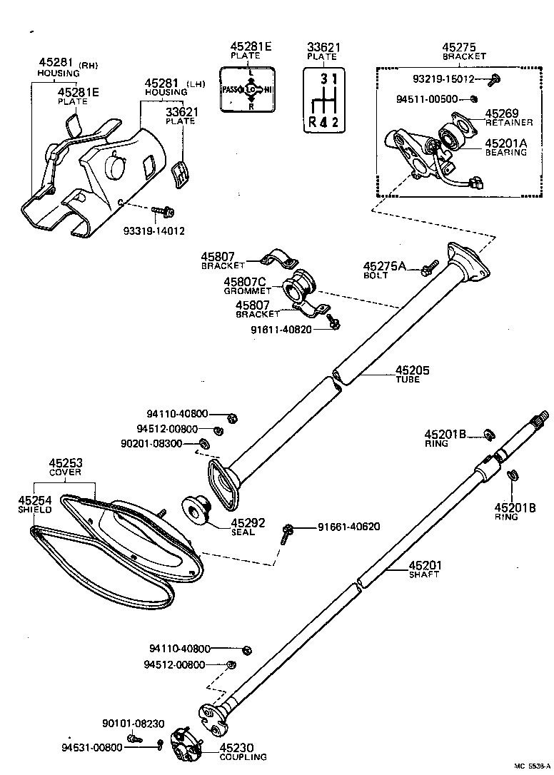  TOYOACE |  STEERING COLUMN SHAFT