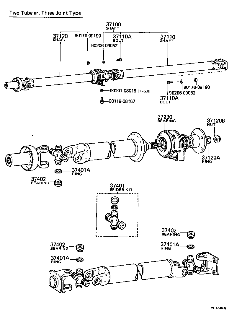  CROWN |  PROPELLER SHAFT UNIVERSAL JOINT