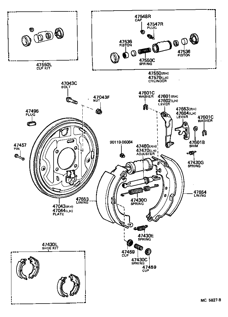 CRESSIDA | REAR DRUM BRAKE WHEEL CYLINDER BACKING PLATE