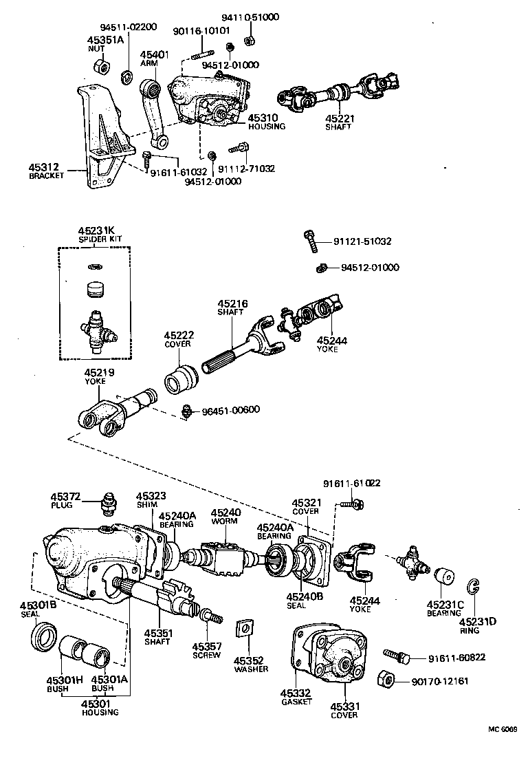  LAND CRUISER 40 45 55 |  STEERING COLUMN SHAFT