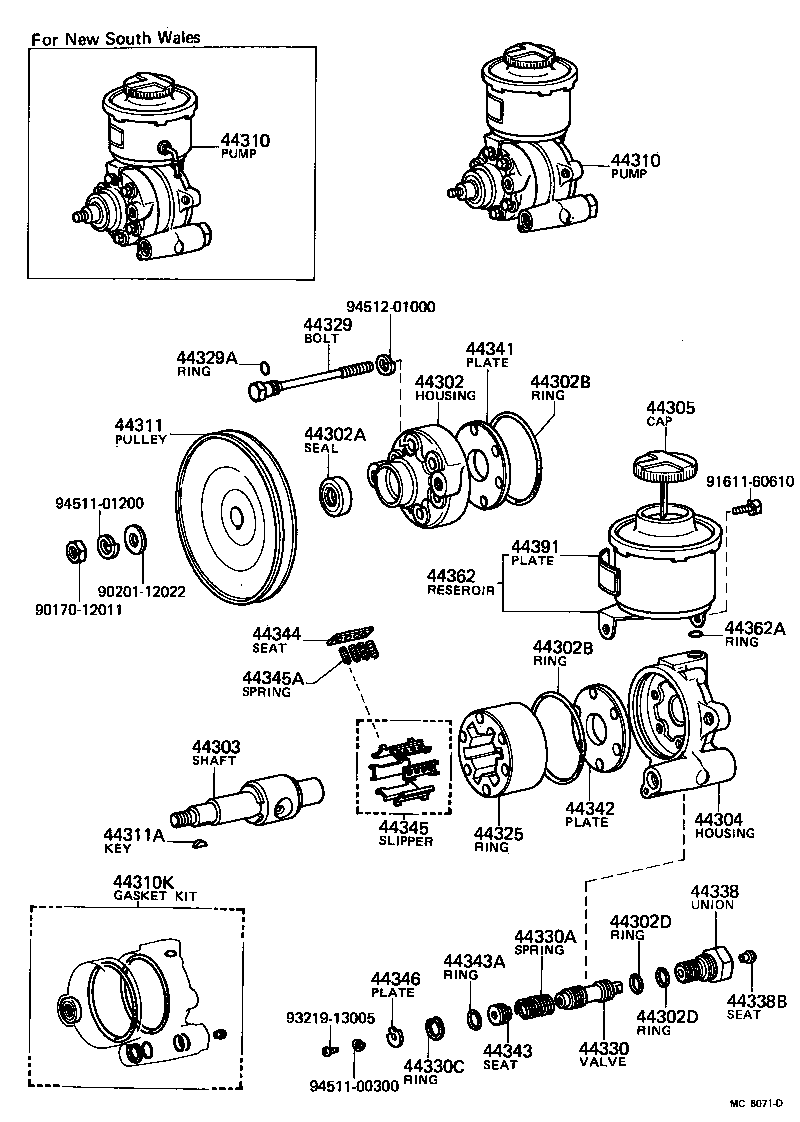  LAND CRUISER 40 45 55 |  VANE PUMP RESERVOIR POWER STEERING