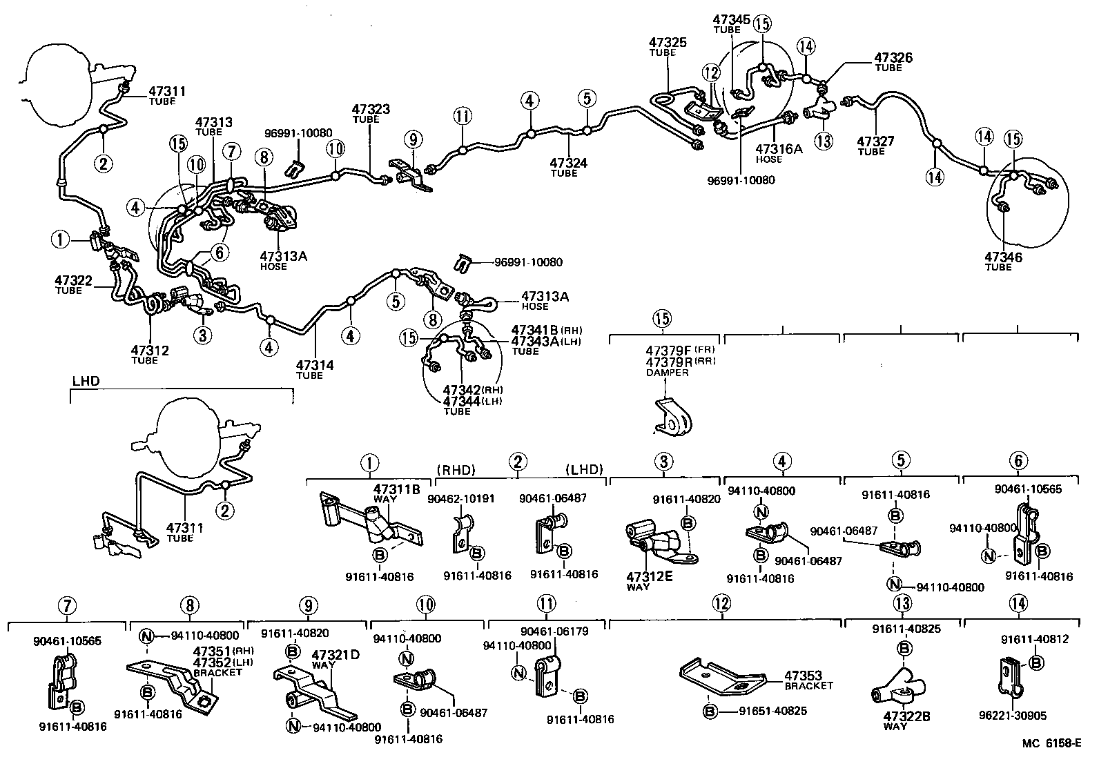  TOYOACE |  BRAKE TUBE CLAMP