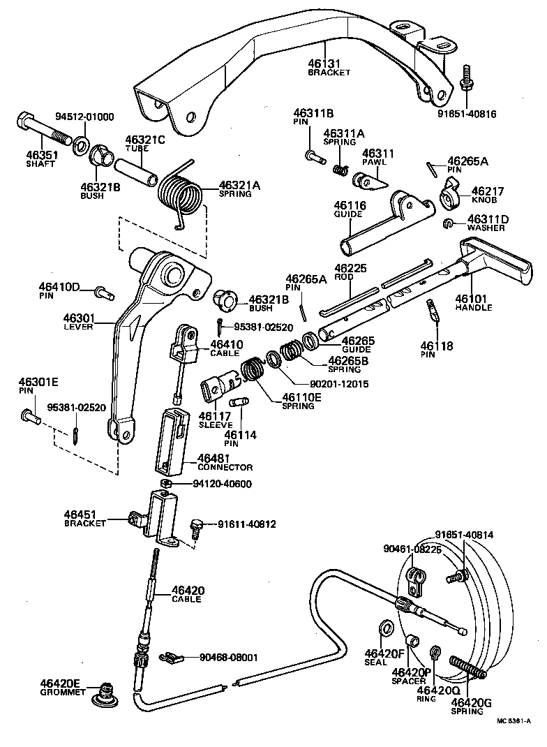  DYNA |  PARKING BRAKE CABLE