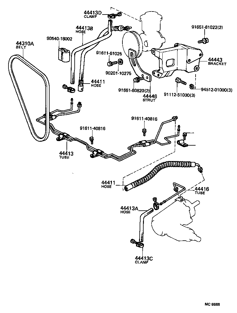  LAND CRUISER 40 45 55 |  POWER STEERING TUBE