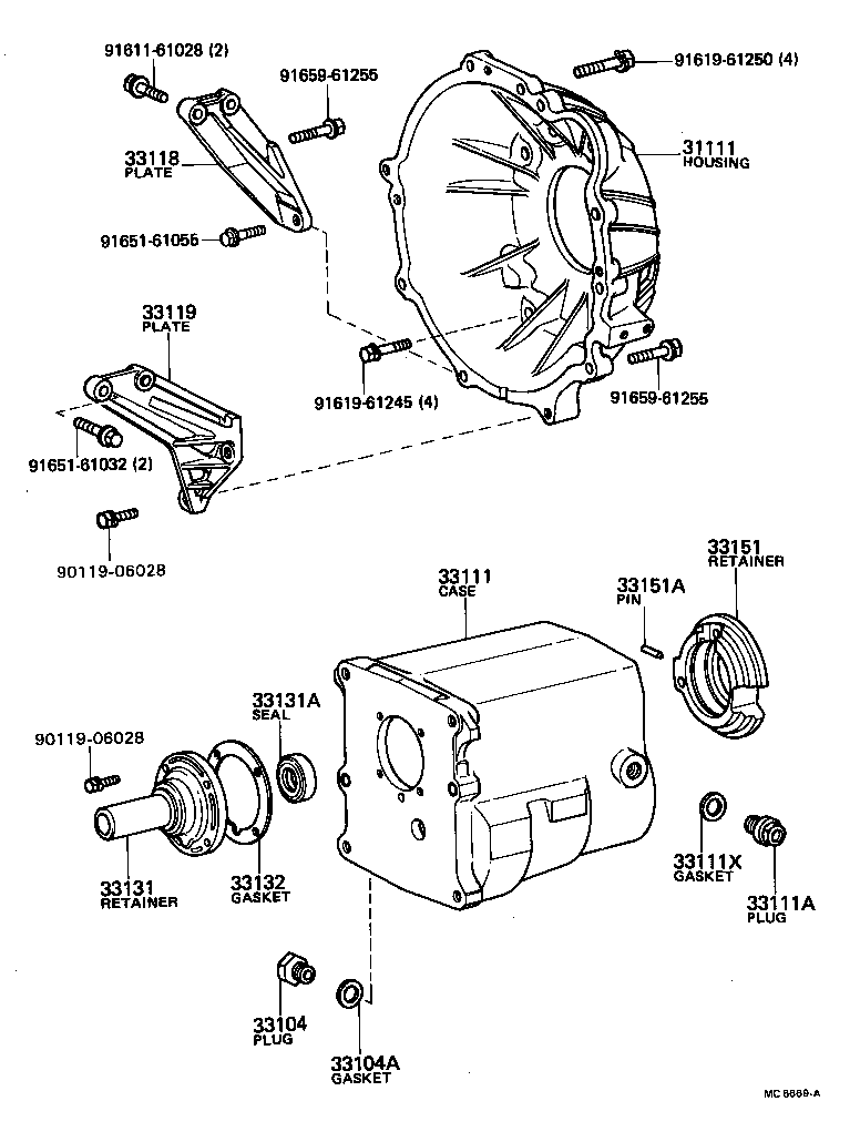  HILUX |  CLUTCH HOUSING TRANSMISSION CASE MTM
