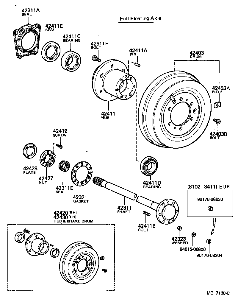  LAND CRUISER 60 |  REAR AXLE SHAFT HUB