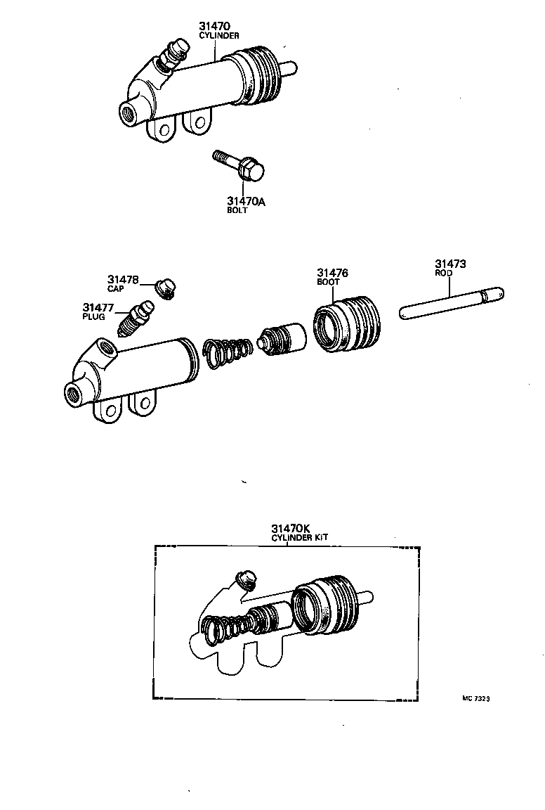  CRESSIDA |  CLUTCH RELEASE CYLINDER