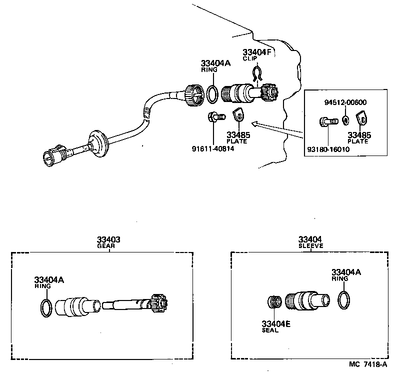  TOYOACE |  SPEEDOMETER DRIVEN GEAR MTM