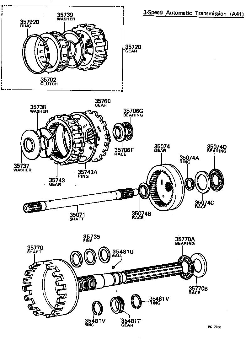  STARLET |  PLANETARY GEAR REVERSE PISTON COUNTER GEAR ATM
