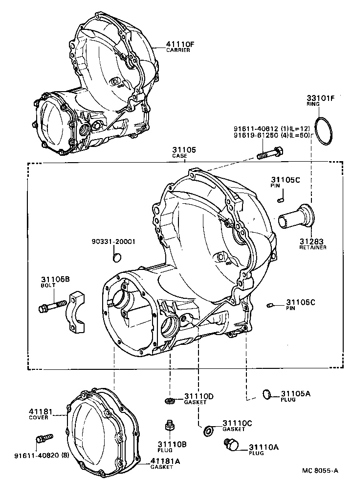  TERCEL |  FRONT AXLE HOUSING DIFFERENTIAL