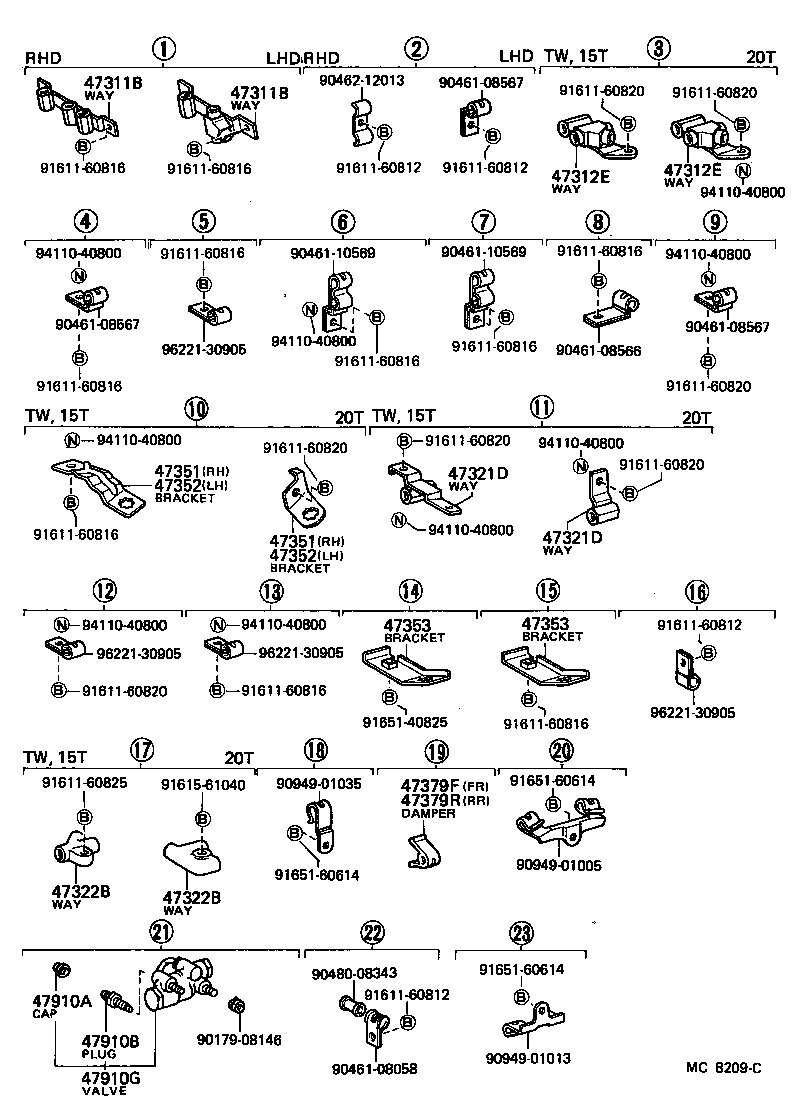  TOYOACE |  BRAKE TUBE CLAMP