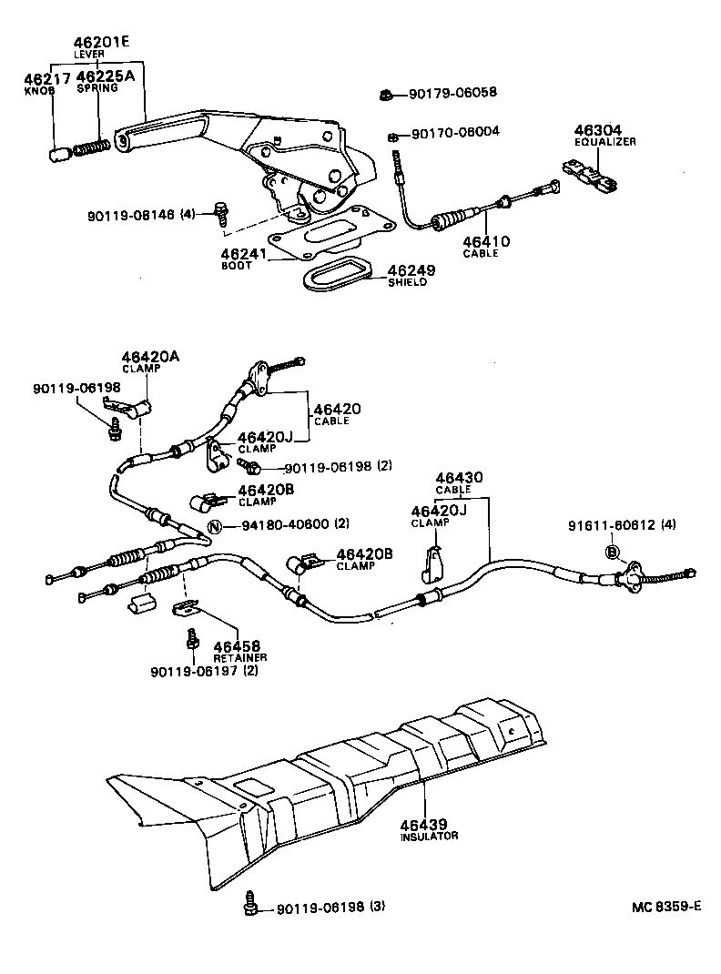  CAMRY |  PARKING BRAKE CABLE
