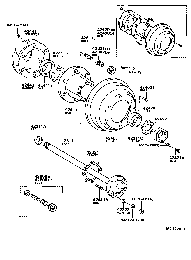  DYNA |  REAR AXLE SHAFT HUB